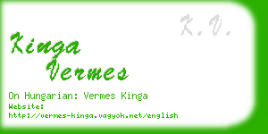 kinga vermes business card